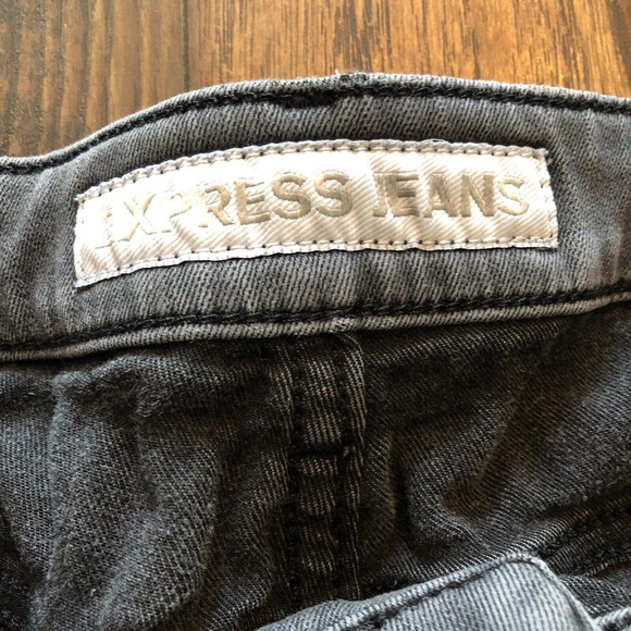 Express Jeans Super Skinny Fit Mens 32x32 (ACTUAL 32x30) Faded Black Distressed - Picture 8 of 16